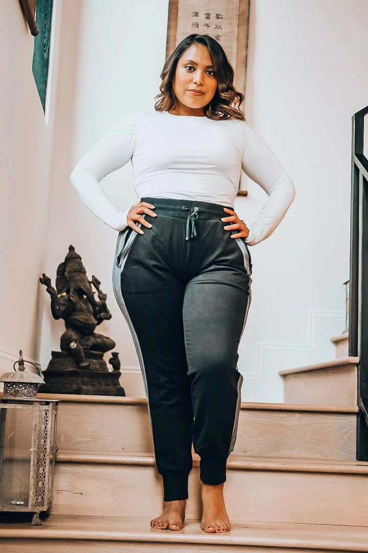 Blanc Noir Two Tone Jogger Pants Activewear 5 Blanc Noir Two Tone Jogger Pants Activewear