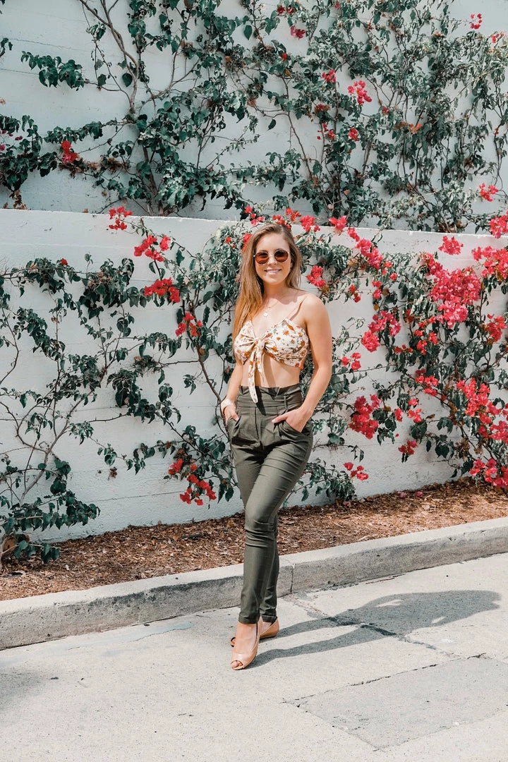 Z&L Floral Tied Bralette Top Tops 3 Z&L Floral Tied Bralette Top Tops