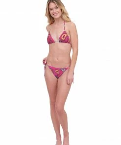Triya Pink Paisley Bikini Top