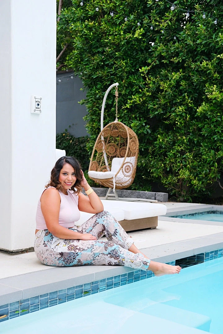 Bottoms Taj Silky Patterned Jogger Pant 5 Bottoms Taj Silky Patterned Jogger Pant