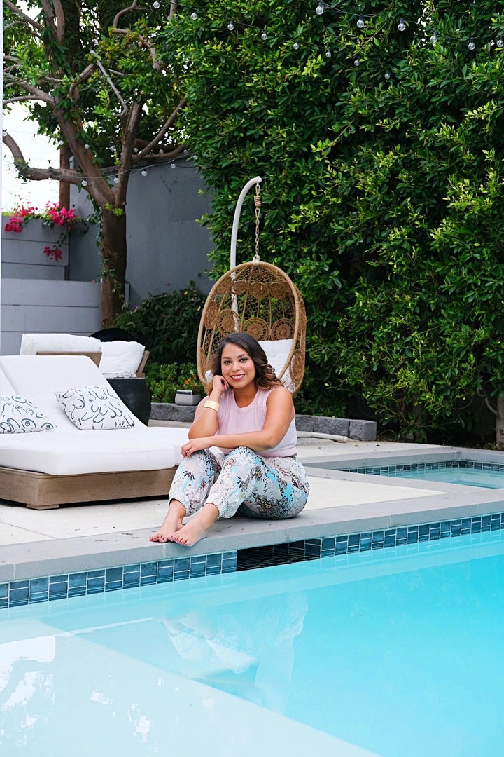 Bottoms Taj Silky Patterned Jogger Pant 6 Bottoms Taj Silky Patterned Jogger Pant