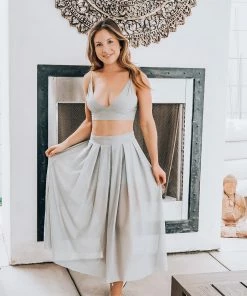Samantha Eng Grey Mesh Bralette