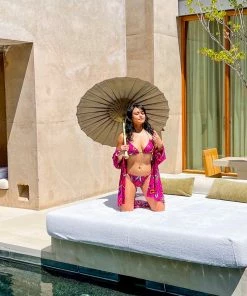 Triya Swim Pink Paisley Bikini Bottoms