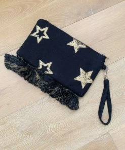 Z&L Accessories Star Clutch With Fringe