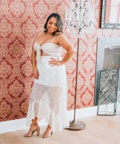 EastNWest Label Crochet & Mirror Skirt Bottoms