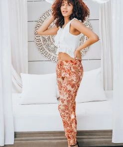 Z&L Ruffles & Eyelet Lace Button Up Top Tops