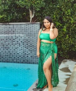 MOS Emerald Lace Sarong Skirt