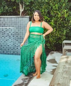 MOS Emerald Bikini Top With Removable Straps Swim