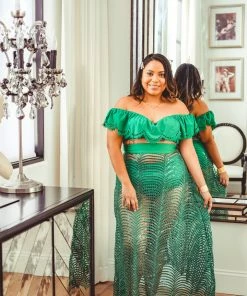 MOS Emerald Sequin Webbed Skirt Bottoms 20 MOS Emerald Sequin Webbed Skirt Bottoms