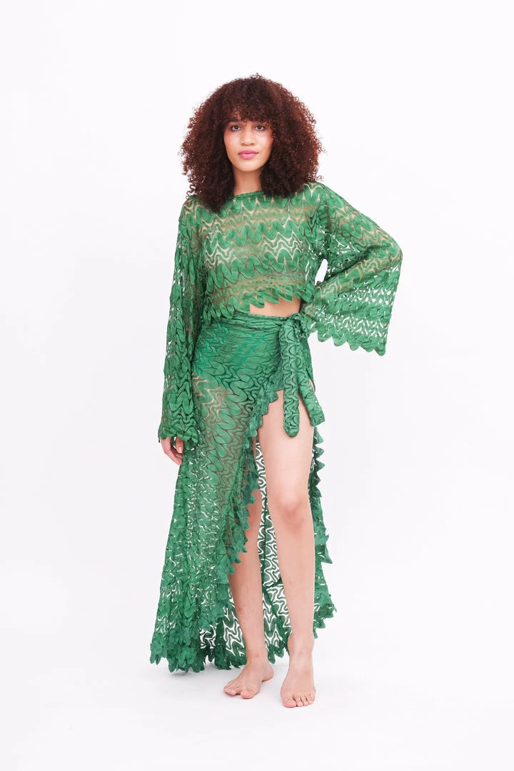 MOS Emerald Flare Sleeve Top Tops 10 MOS Emerald Flare Sleeve Top Tops