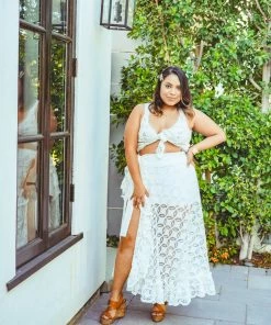 Waimari White Ruffle Lace Skirt Bottoms 10 Waimari White Ruffle Lace Skirt Bottoms