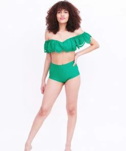 MOS Emerald High Waist Bikini Bottoms Swim 19 MOS Emerald High Waist Bikini Bottoms Swim