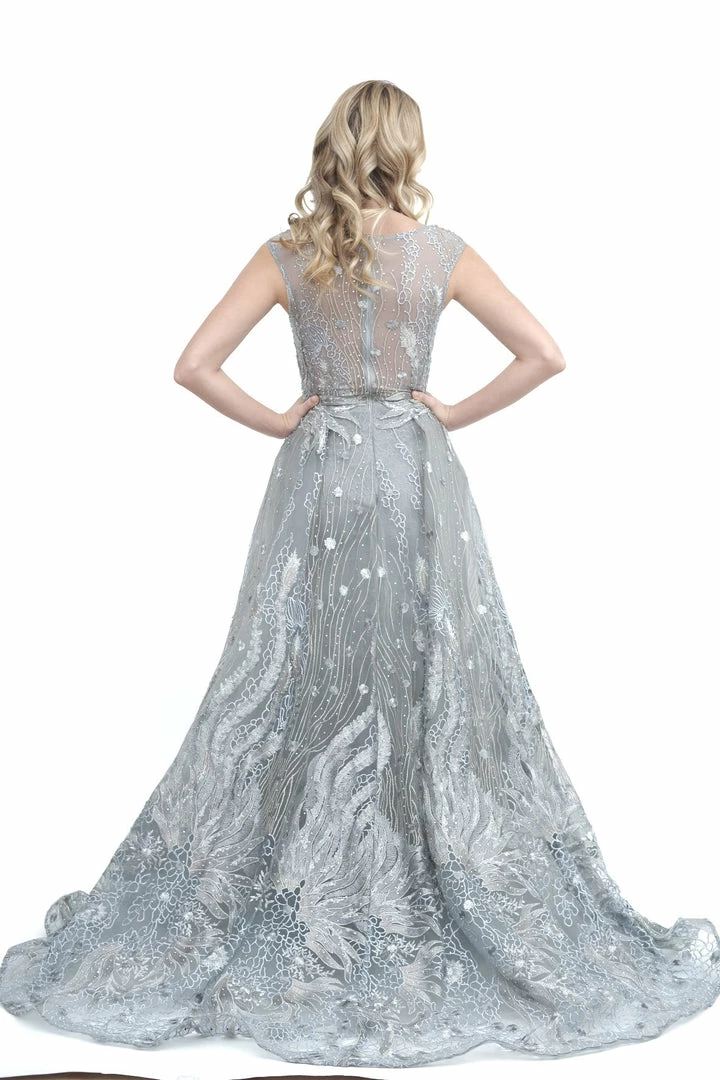 Hermz Blue Embroidered Gown 9 Hermz Blue Embroidered Gown