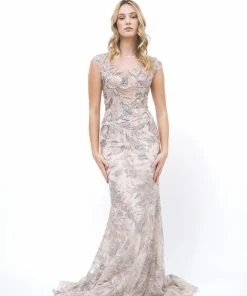 Hermz Dresses Beaded Gown With Removable Tulle Skirt