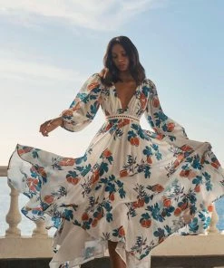 Azulu Fig Pattern Midi Dress Dresses 21 Azulu Fig Pattern Midi Dress Dresses