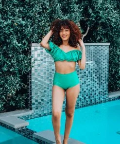 MOS Emerald Ruffle Bikini Top