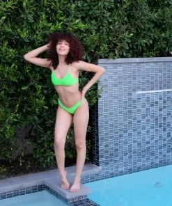 VDM Neon Green Bikini Bottoms Swim