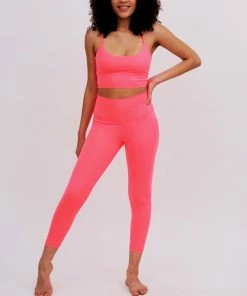 Glyder Hot Coral Sports Bra Activewear 11 Glyder Hot Coral Sports Bra Activewear