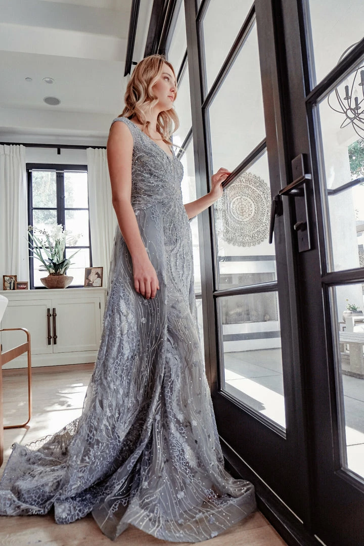 Hermz Blue Embroidered Gown 4 Hermz Blue Embroidered Gown