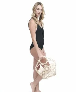 Guadalupe LLC Accessories Natural Woven Basket Purse