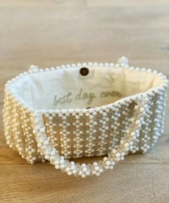 Mumu Beaded White Purse