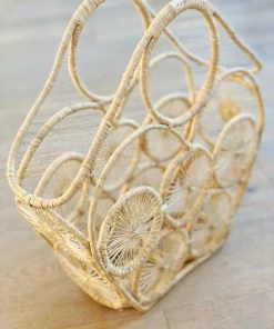 Guadalupe LLC Accessories Natural Woven Basket Purse