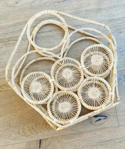 Guadalupe LLC Accessories Natural Woven Basket Purse