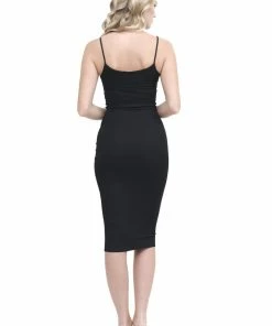 Samantha Eng Black Cami Midi Dress Basics