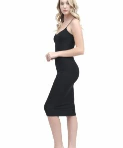 Samantha Eng Black Cami Midi Dress Basics