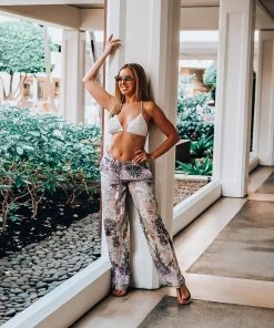 Bottoms Taj Lilac Floral Pants