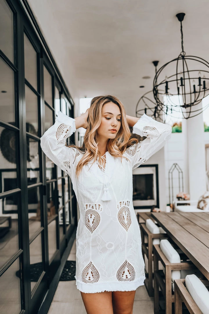 Taj Long Sleeve White Dress 5 Taj Long Sleeve White Dress