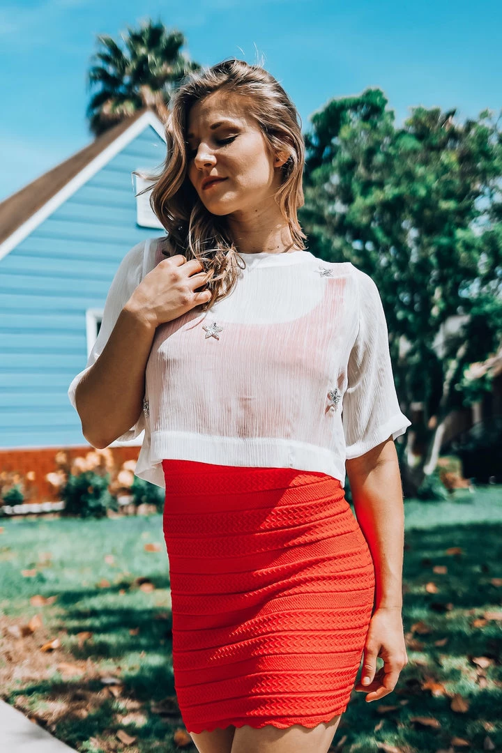 EastNWest Label Star Mesh T-Shirt White 3 EastNWest Label Star Mesh T-Shirt White