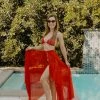 Baccio Swim Red Mesh Skirt 1 Baccio Swim Red Mesh Skirt