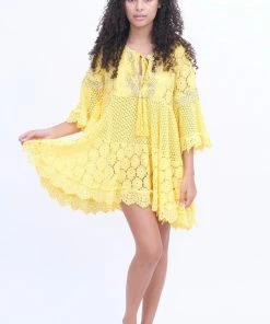 Pho Dresses Yellow Lace Coverup Dress 13 Pho Dresses Yellow Lace Coverup Dress
