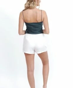 Shahida Parides White Shorts With Pockets Basics