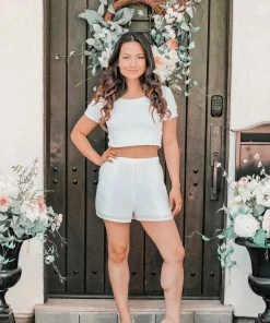 Shahida Parides White Shorts With Pockets Basics