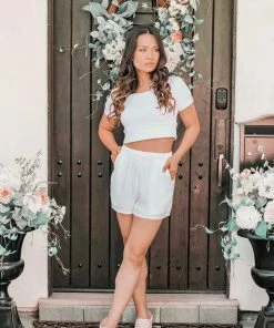 Shahida Parides White Shorts With Pockets Basics