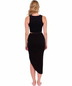 Hera Black Sleeveless Crop Top