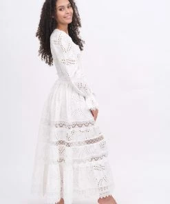 Waimari Dresses Button Up White Lace Maxi Dress 15 Waimari Dresses Button Up White Lace Maxi Dress