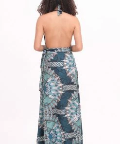 MOS Bottoms Boho Blue Maxi Length Sarong 15 MOS Bottoms Boho Blue Maxi Length Sarong