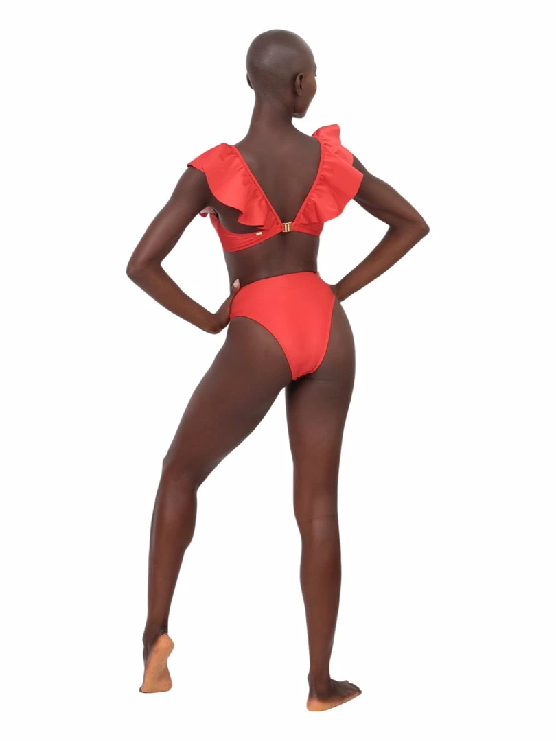 MOS Liquor Red Ruffle Bikini Top 13 MOS Liquor Red Ruffle Bikini Top