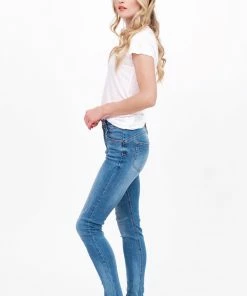 Q2 Bottoms Light Wash Distressed Skinny Jeans