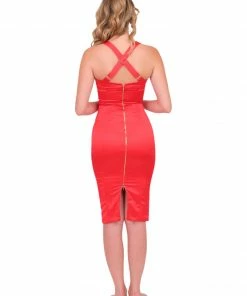 Murmur Silky Bra Top In Red Basics