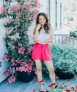 Shahida Parides Hot Pink Shorts With Pockets Basics