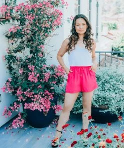 Shahida Parides Hot Pink Shorts With Pockets Basics