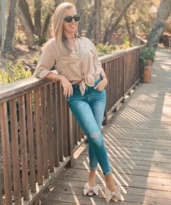 Stillwater Taupe Long Sleeve Button Up Tops 18 Stillwater Taupe Long Sleeve Button Up Tops