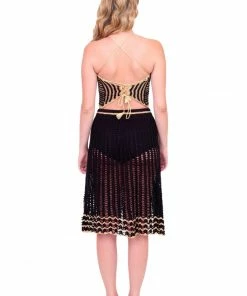 Beachy Side Black Knit Midi Length Skirt Bottoms 22 Beachy Side Black Knit Midi Length Skirt Bottoms