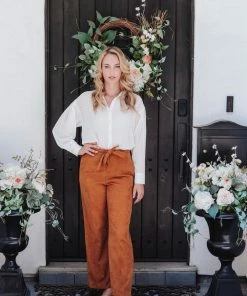 Q2 Camel High Rise Slacks