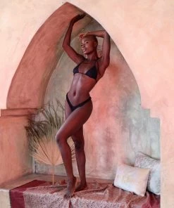 VDM Black Reversible Ribbed Bikini Bottoms Swim 16 VDM Black Reversible Ribbed Bikini Bottoms Swim