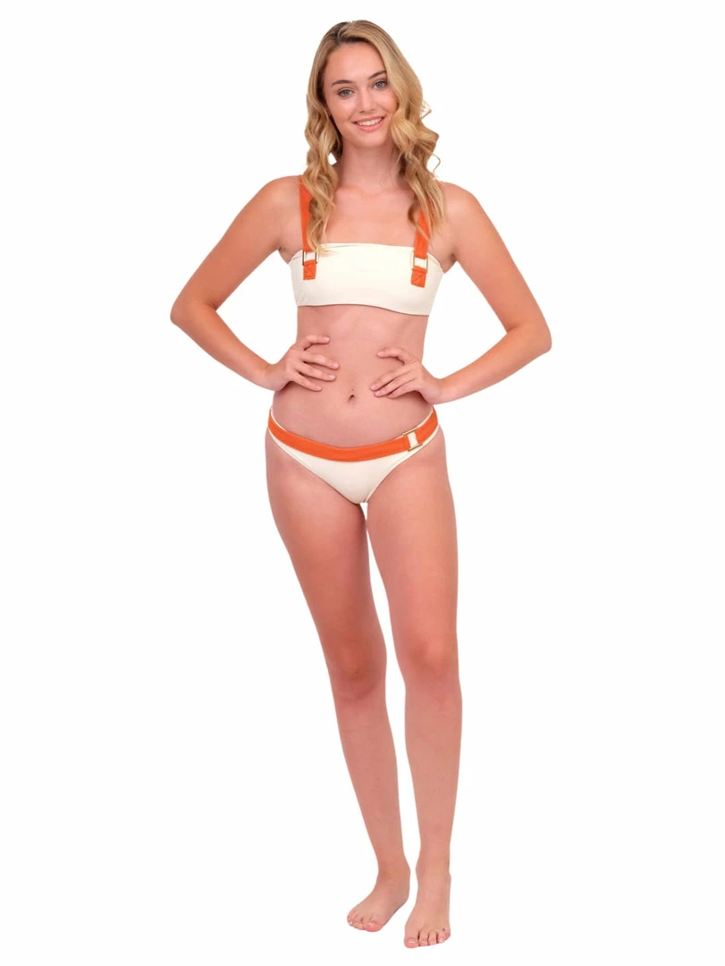 Same Cream Bandeau With Rust Straps Tops 5 Same Cream Bandeau With Rust Straps Tops